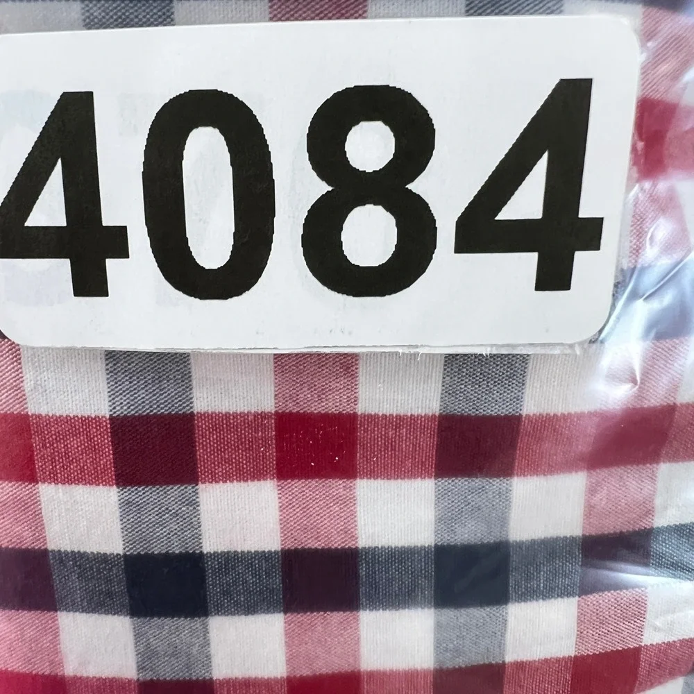 Levi's Button Down Shirt Red White & Blue Gingham Check Long Sleeve‎ Cotton 4XL